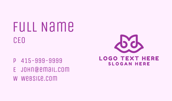 Purple Flower Letter M Business Card Design Image Preview