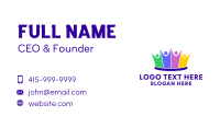 Team Building Crown Business Card Image Preview