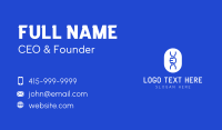 Blue DNA Strand Business Card Preview