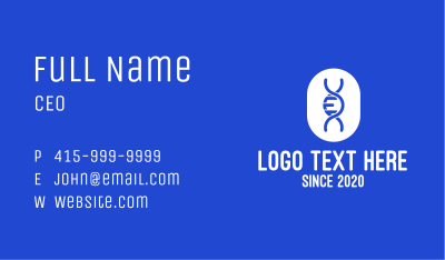 Blue DNA Strand Business Card Image Preview