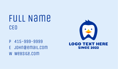 Penguin Dentist Clinic  Business Card Image Preview