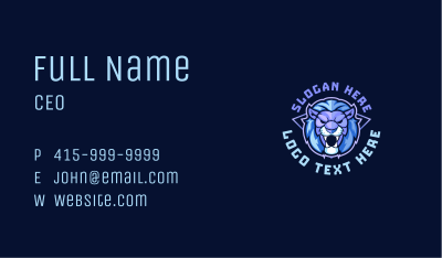 Lion Gaming Avatar Business Card Image Preview
