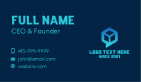 Cube Chat Bubble Business Card Design