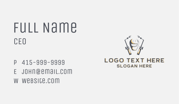 Industrial Welder Fabrication  Business Card Design Image Preview