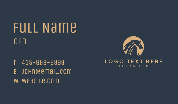 Premium Horse Trainer Business Card Design Image Preview