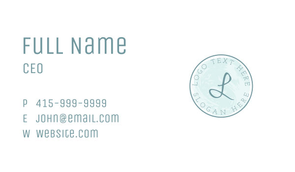 Fashion Circle Letter Business Card Design Image Preview