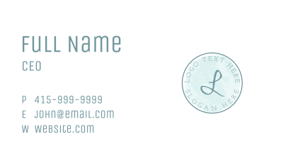 Fashion Circle Letter Business Card Image Preview