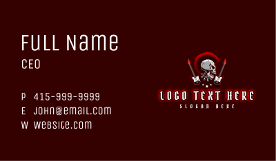 Punk Skull Guitar Business Card Image Preview