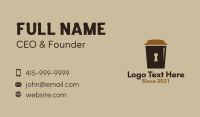 Coffee Cup Lock  Business Card Image Preview