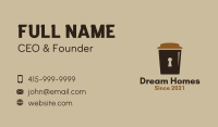 Coffee Cup Lock  Business Card Image Preview