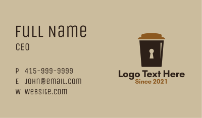 Coffee Cup Lock  Business Card Image Preview