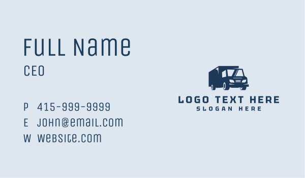 Express Logistics Trucking  Business Card Design Image Preview