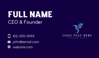 Sleek Hummingbird Wellness Business Card Preview
