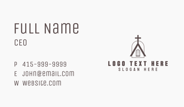 Holy Church Crucifix Business Card Design Image Preview