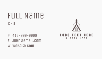 Holy Church Crucifix Business Card Image Preview