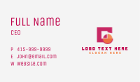 Pie Chart Letter C Business Card Image Preview
