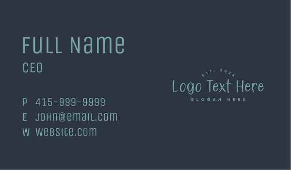 Generic Handwriting Wordmark Business Card Design Image Preview