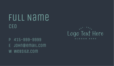 Generic Handwriting Wordmark Business Card Image Preview