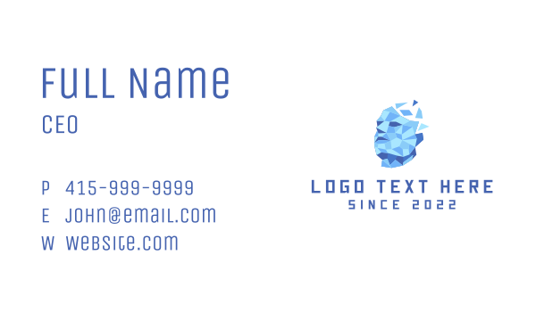 Polygon AI Robot Business Card Design Image Preview