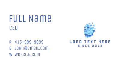 Polygon AI Robot Business Card Image Preview
