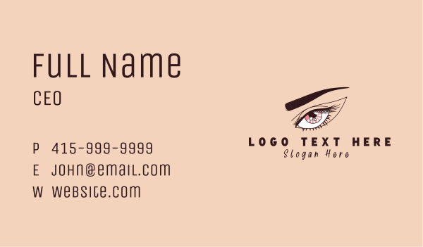 Eyelash Salon Cosmetic Business Card Design Image Preview