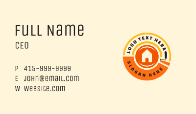 Handyman Paint Roller House Business Card Image Preview