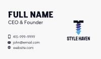 Blue Screw Silhouette  Business Card Image Preview