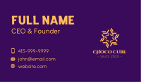 Golden Star Massage Business Card Image Preview