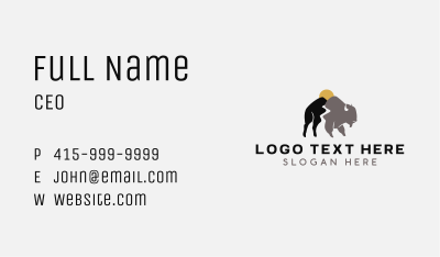 Wild Buffalo Safari Business Card Image Preview