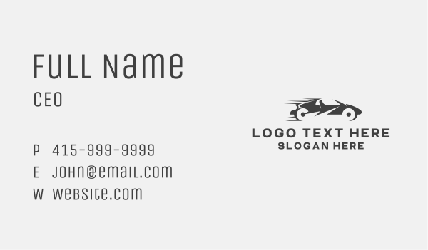 Fast Car Auto Business Card Design Image Preview