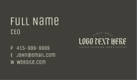 Classic Tattoo Wordmark Business Card Image Preview