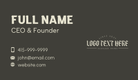 Classic Tattoo Wordmark Business Card Image Preview