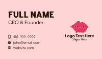 Pink Lips Makeup Business Card Image Preview