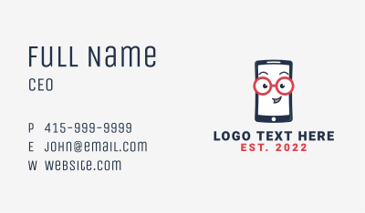 Nerd Phone Gadget Business Card Image Preview
