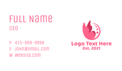 Feminine Butterfly Wings  Business Card Image Preview
