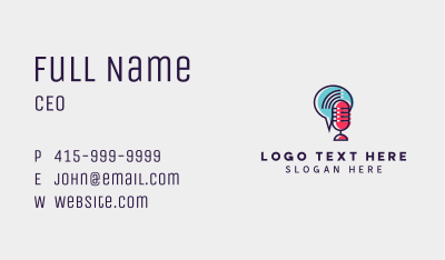 Podcast Talk Radio Business Card Image Preview