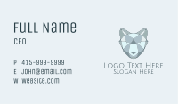 Blue Geometric Cub Business Card Image Preview