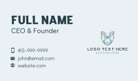 Blue Geometric Cub Business Card Preview