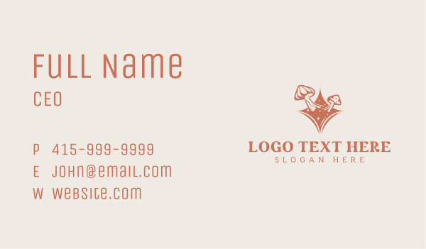 Shrooms Natural Holistic Business Card Design Image Preview