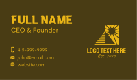 Golden Sunset Pyramid  Business Card Image Preview