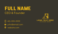 Golden Sunset Pyramid  Business Card Design