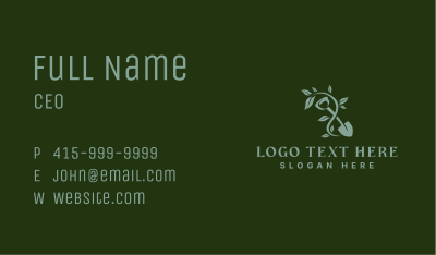 Landscaping Shovel Plant  Business Card Image Preview