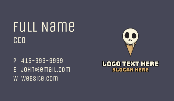 Skull Ice Cream Business Card Design