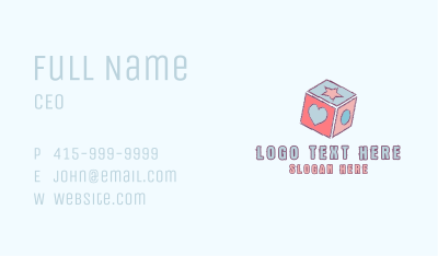 Nursery Shape Cube Toy Business Card Image Preview