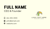 Toucan Head Character Business Card Design