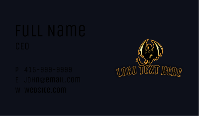 Gold Dragon Wings  Business Card Image Preview