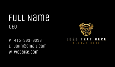 Bull Ranch Horn Business Card Image Preview