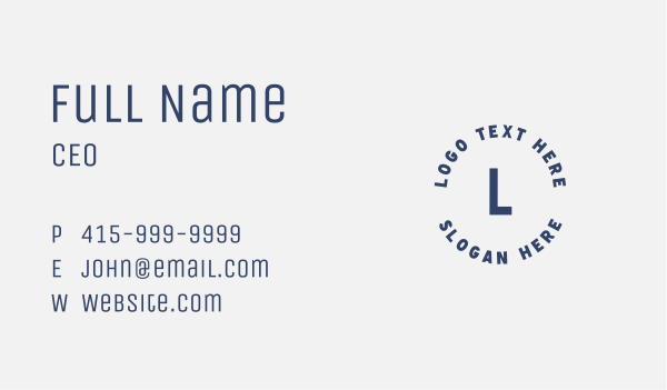 Business Round Letter Business Card Design Image Preview