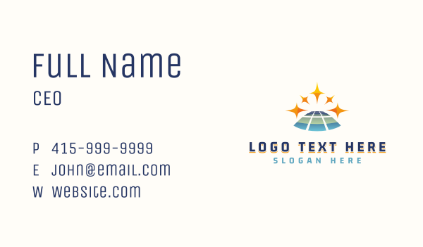 Sustainable Solar Panel Business Card Design Image Preview