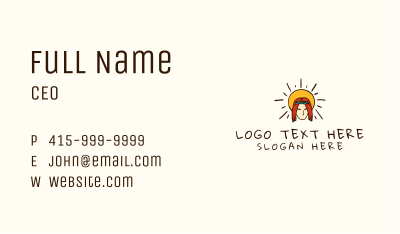 Hippie Man Character Business Card Image Preview